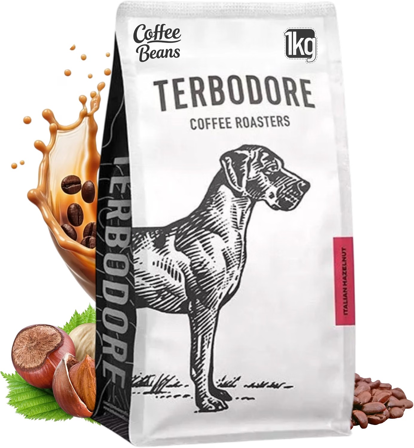 Terbodore Italian Hazelnut flavoured whole bean coffee, 1kg