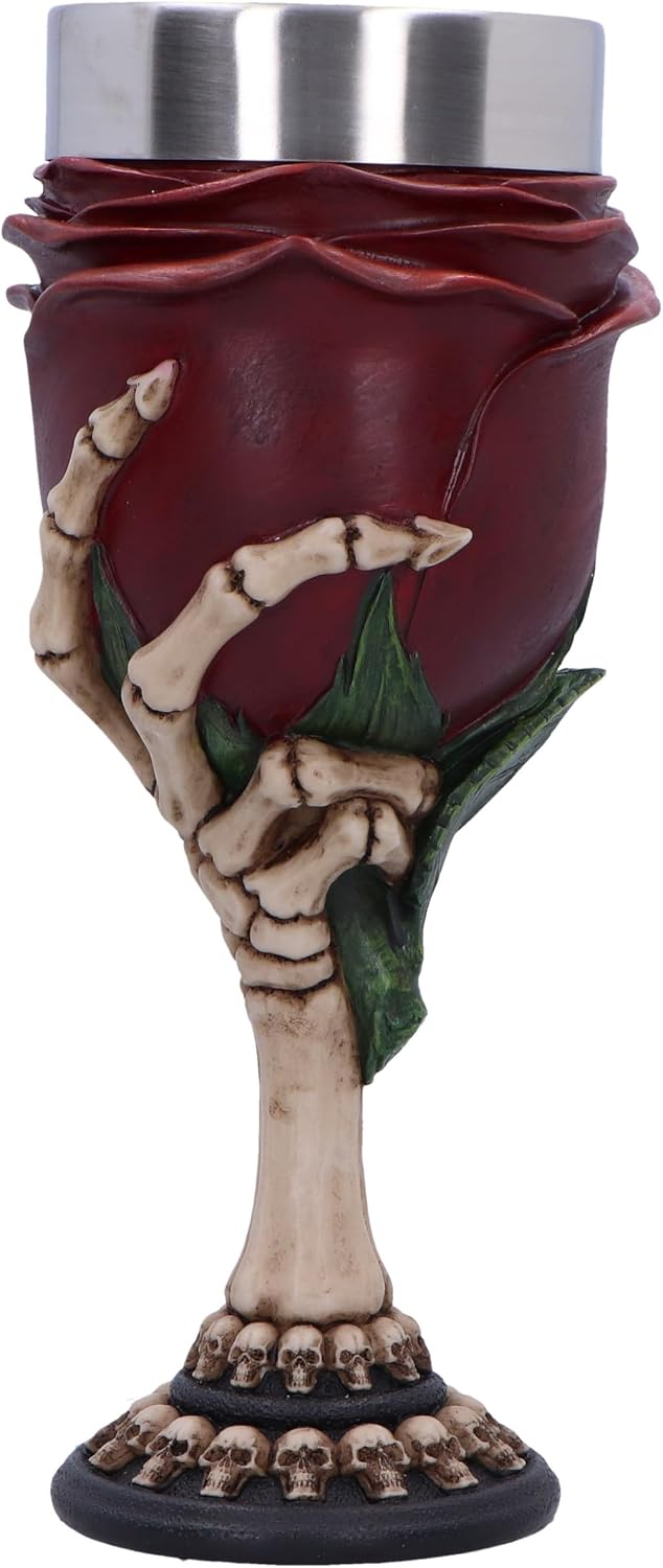 Nemesis Now hand-painted decorative stainless steel goblet